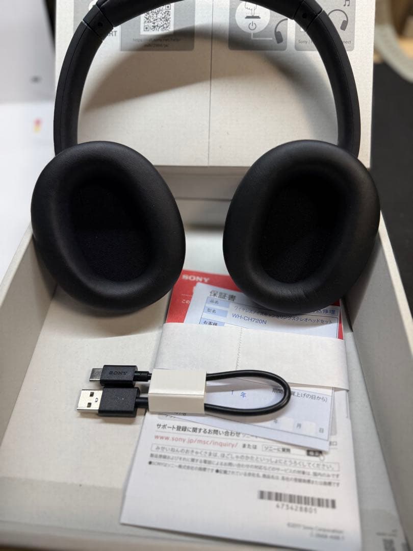 SONY WH-CH720N ブラック ワイヤレスヘッドホン 黒