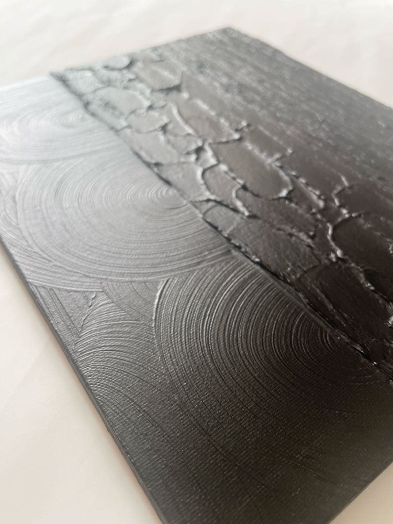 黒 3種のテクスチャーアート｜F3｜立体感ある抽象画 一点もの 絵画 現代アート