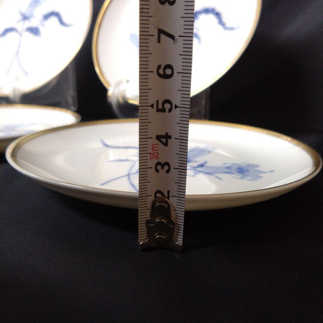 未使用 深川製磁 君島一郎 ロイヤルブルー銘々皿5枚　お祝い