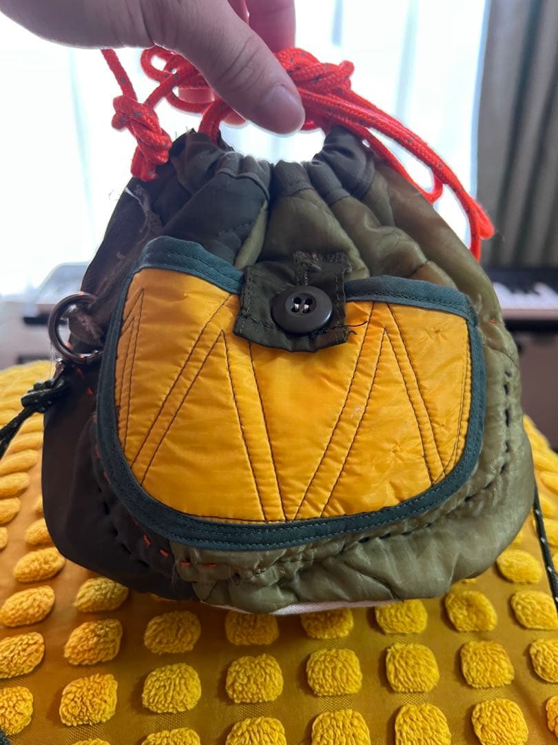 ハンドメイドショルダーバッグ　　巾着袋