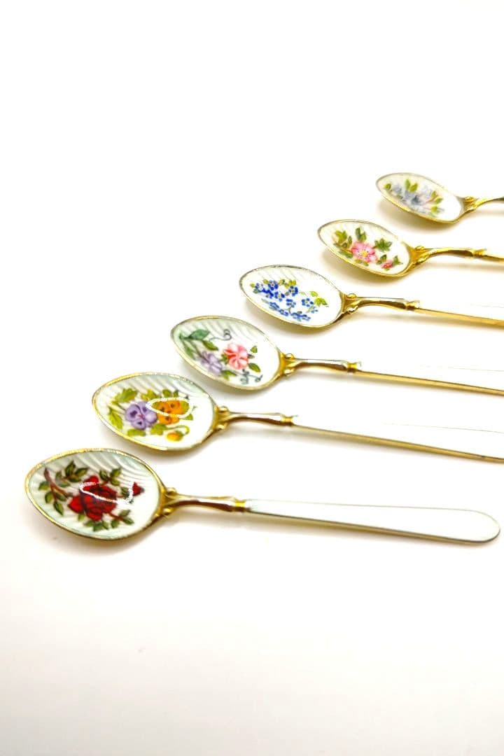 英国ヴィンテージ☆イギリス スターリングシルバー☆スプーン6本セット