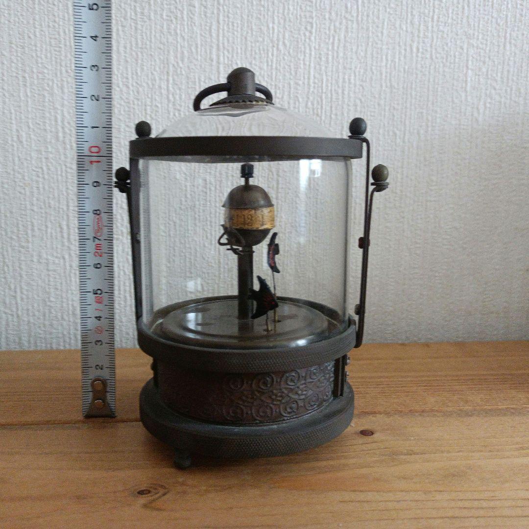 【希少品】中華骨董 機械式ゼンマイ時計 からくり 魚時計 アンティーク レトロ