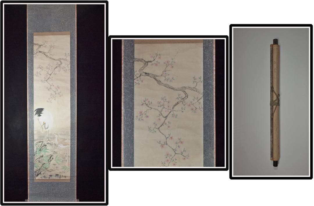 解体屋委託品　日本江戸時代肉筆掛け軸6　希少激安骨董品 X1090C16-8