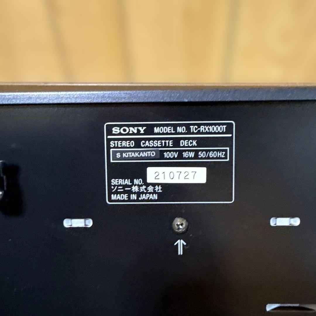 【動作品】SONY TC-RX1000T カセットデッキ