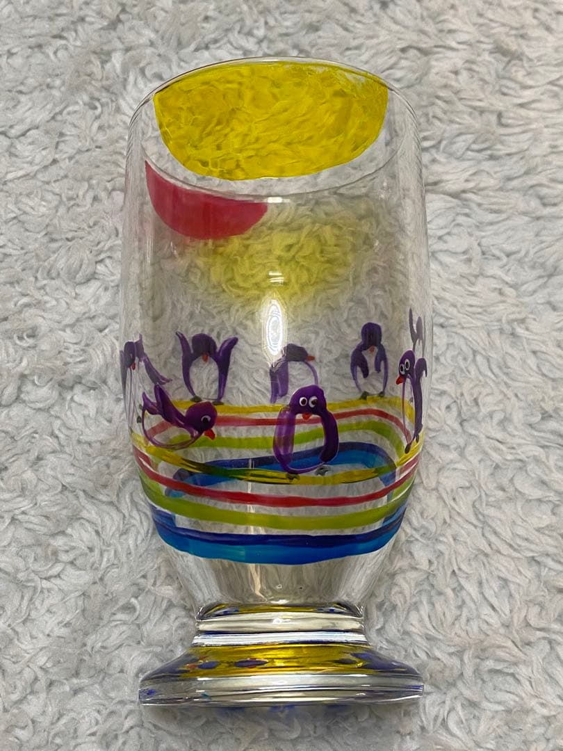 チイラボ　cyilabo 絵付けグラス　お皿　ペンギン柄セット