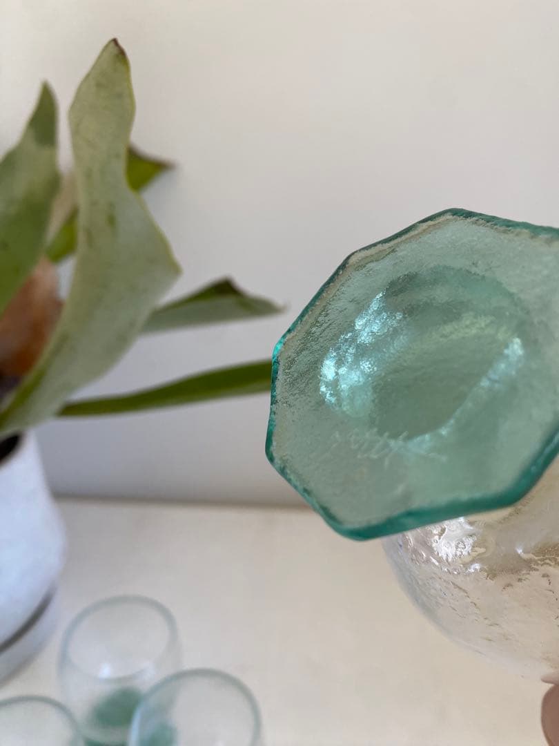 名和ショウ　グラス　5個　ガラス作家　ミニグラス　器　ハンドメイド　足付きグラス