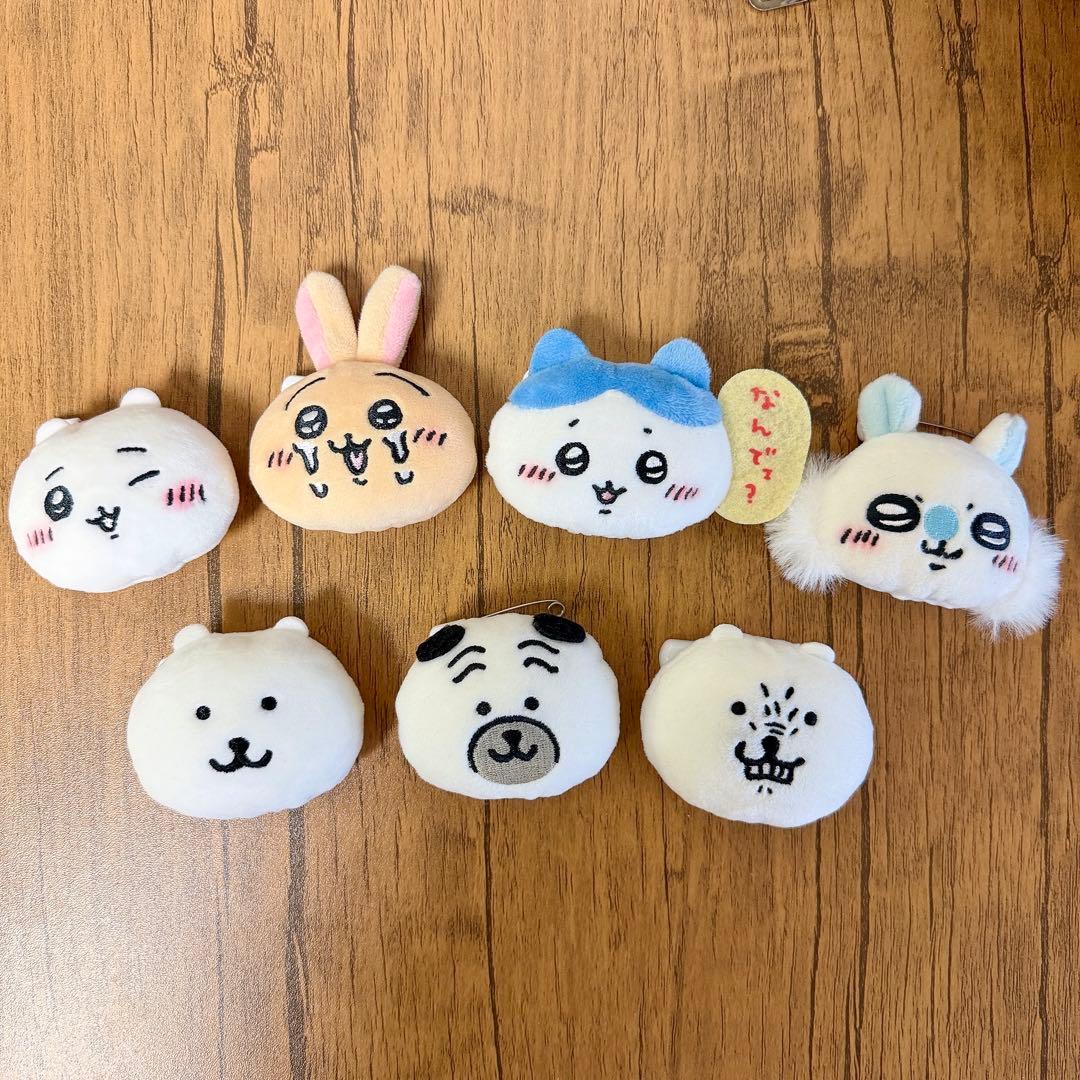 ちいかわ　ナガノ展　おかおぬいぐるみバッジ　ノベルティ　7点セット
