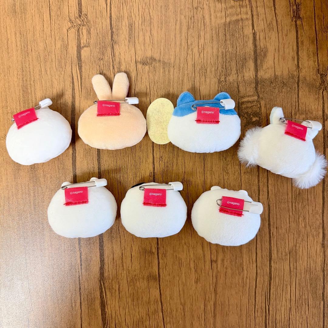 ちいかわ　ナガノ展　おかおぬいぐるみバッジ　ノベルティ　7点セット