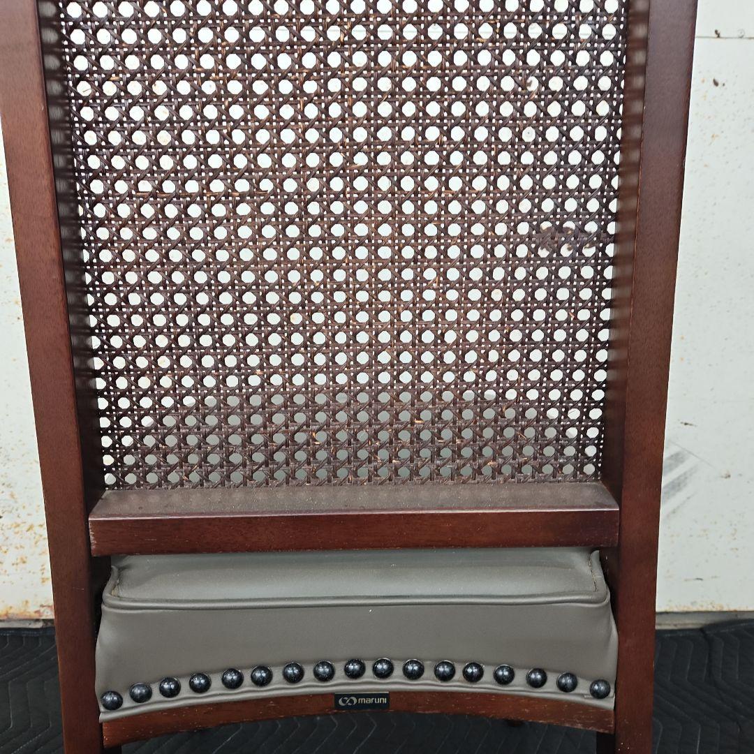 【送料込み】maruni/マルニ ベルサイユ 本革張 ダイニングチェア 猫脚 ①