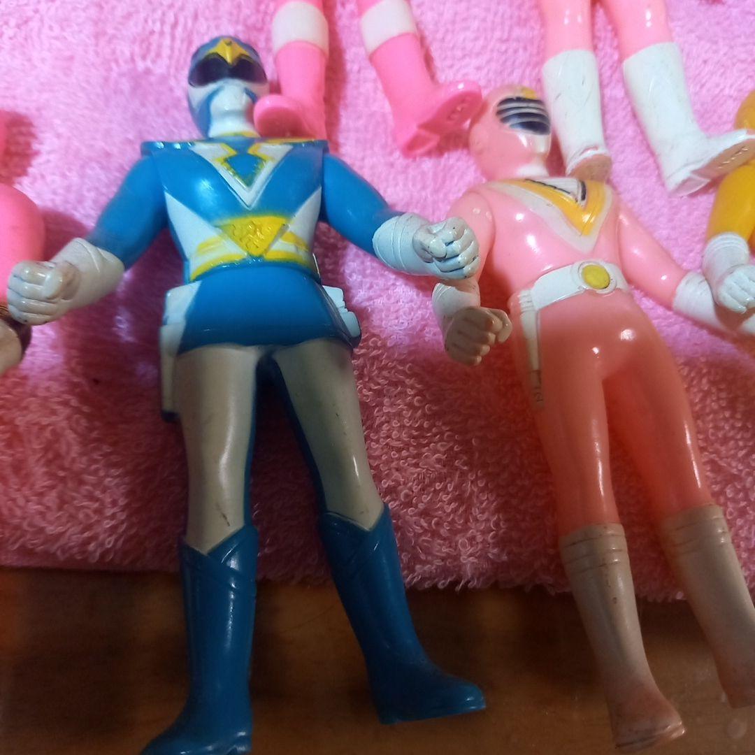 戦隊ヒーロー女性戦士ソフビ８体セット✨平成レトロ✨ヴィンテージソフビ✨