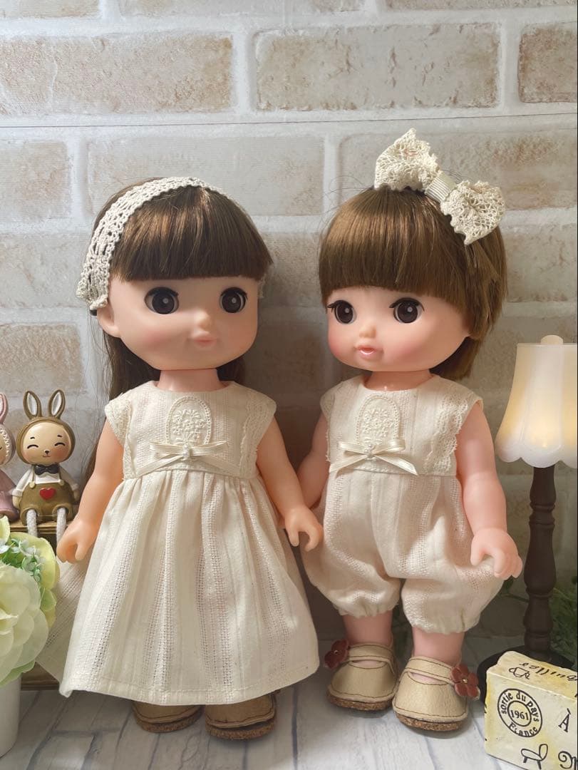 【スペシャル価格】ソランちゃん♡レミンちゃん♡生成りコーデペアセット#383