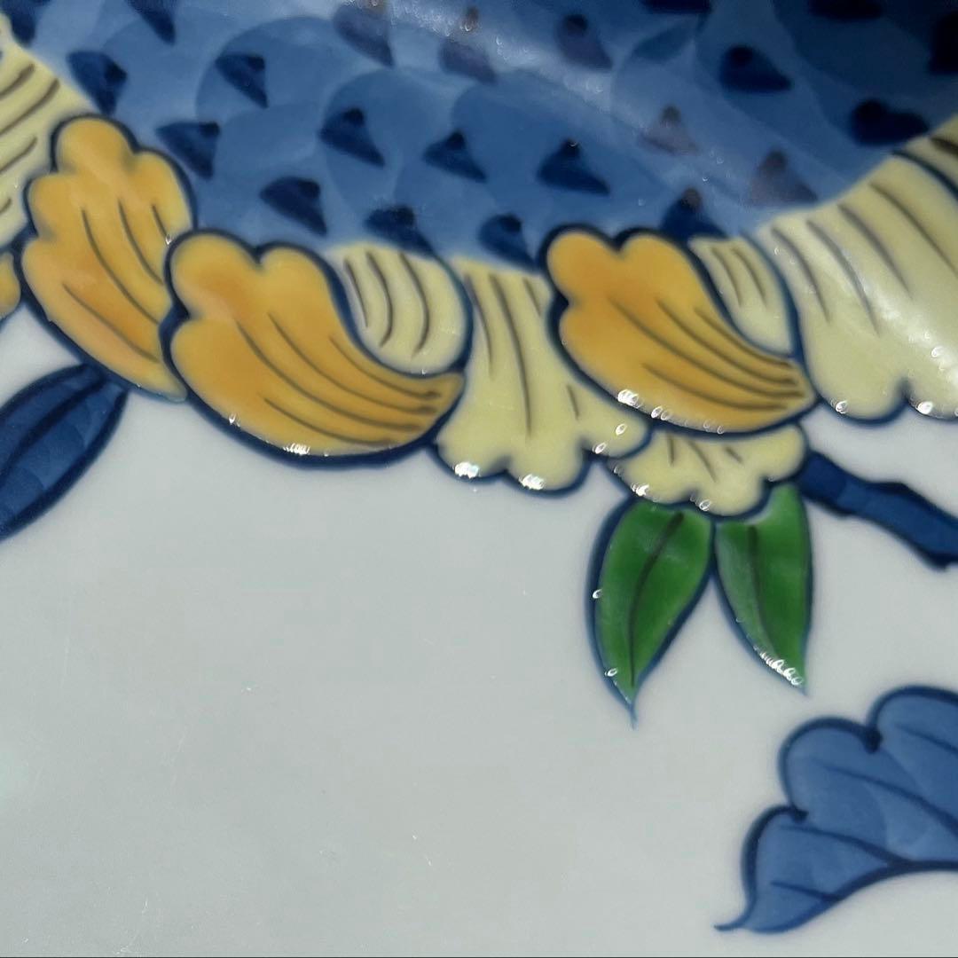 源右衛門　染錦向日葵　ひまわり　楕円皿　大皿　一枚