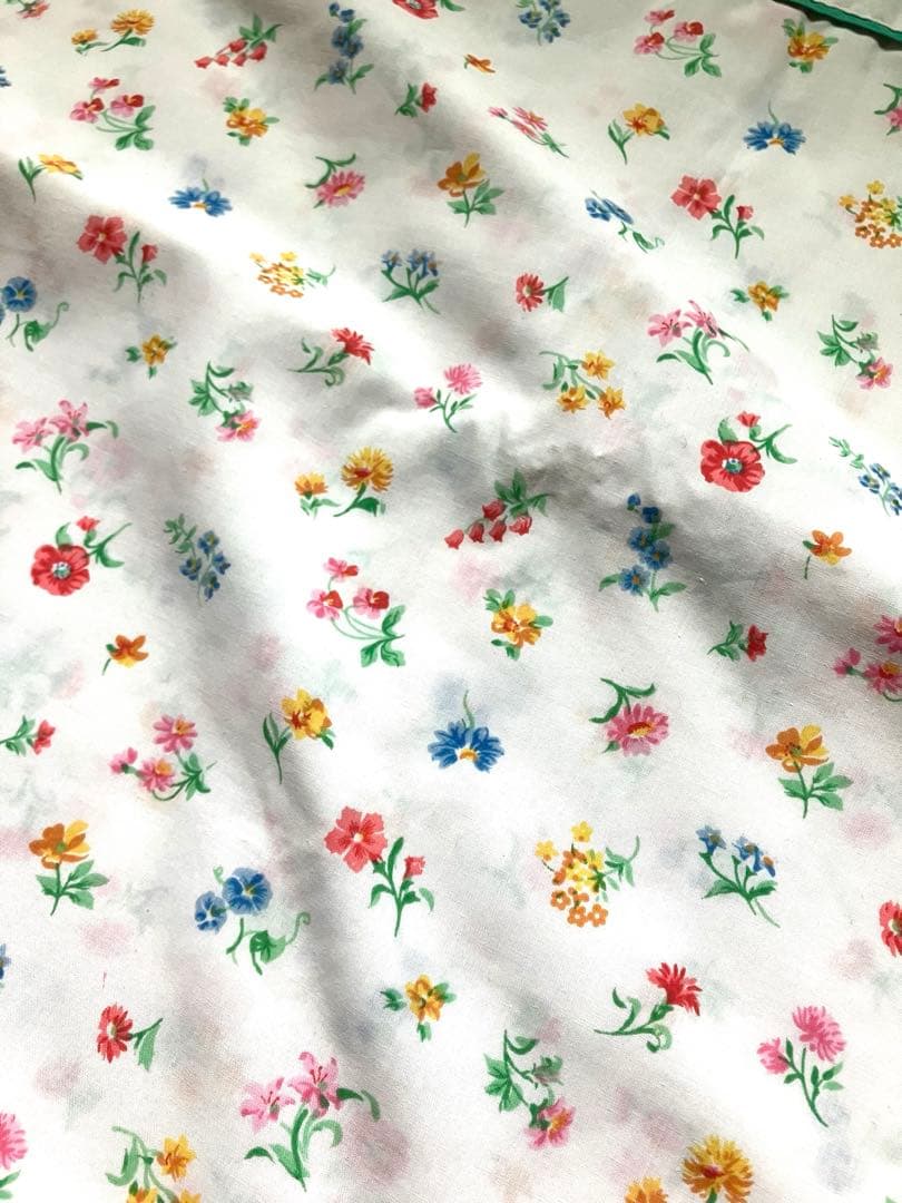 Fieldcrest クイーンサイズ　フラットシーツ　花柄