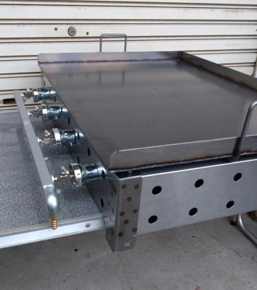 新品 ６ミリ鉄板 プロパン ガス グリドル 持ち手付 鉄板焼き器 お好み焼きそば