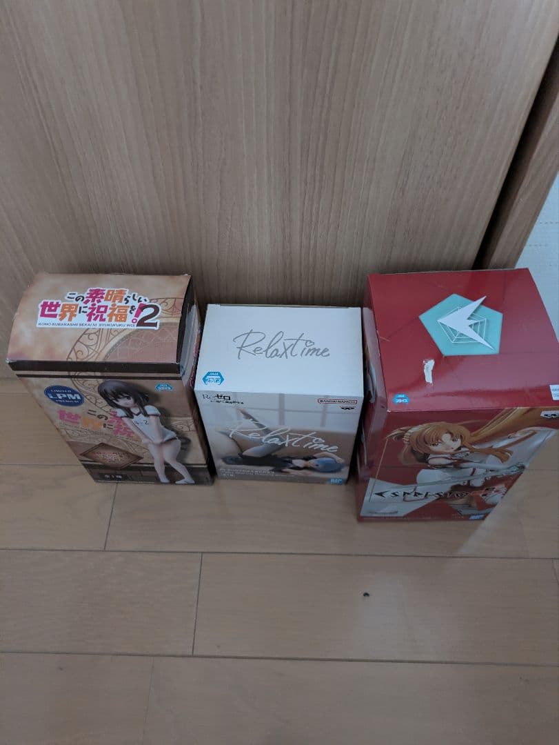 フィギュア 3点セット めぐみん＆レム＆アスナ