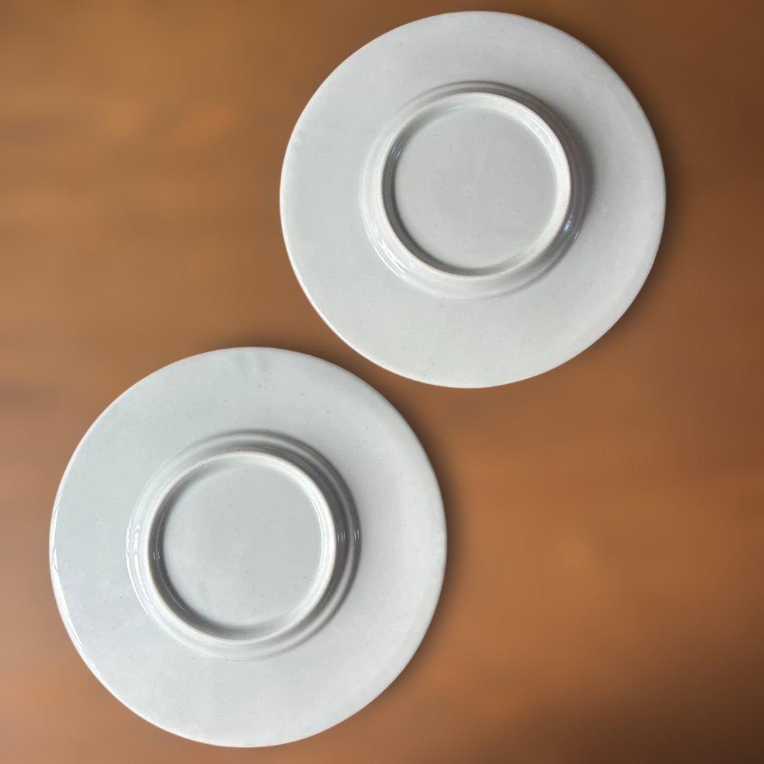 村上雄一さんの白磁ラージリムプレート22cm 2点　新品未使用