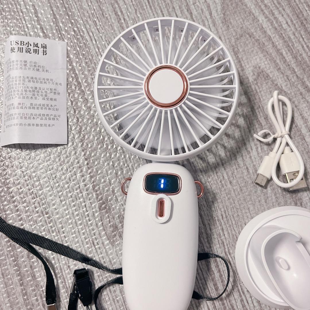最安値☘️ポータブルファン ハンディ 5イン1 手持ちミニファン USB充電