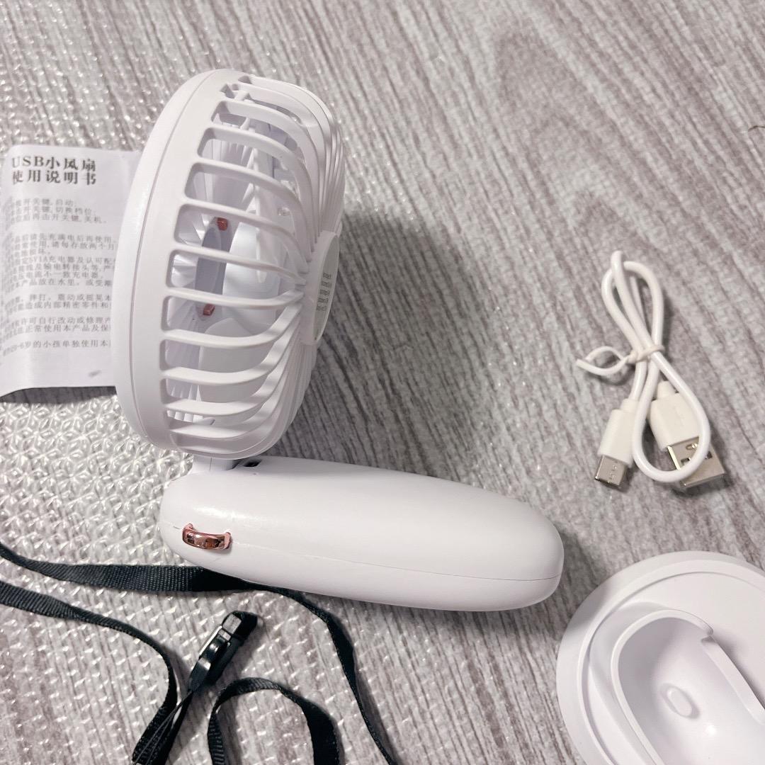 最安値☘️ポータブルファン ハンディ 5イン1 手持ちミニファン USB充電