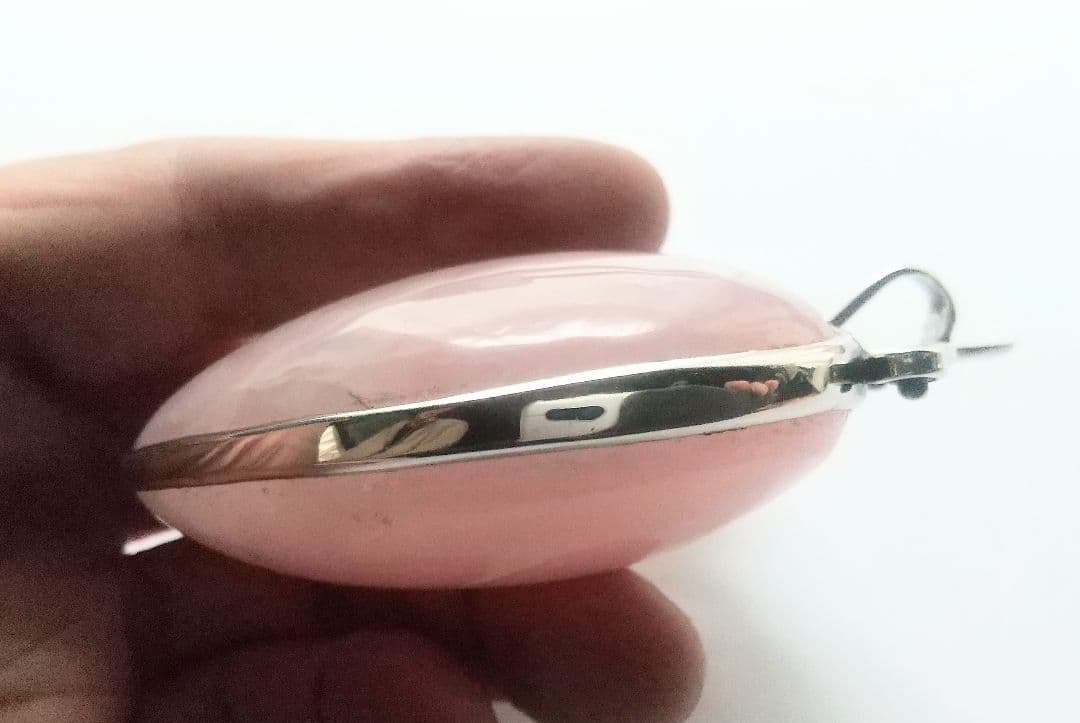 ローズクォーツ ハート型ペンダント