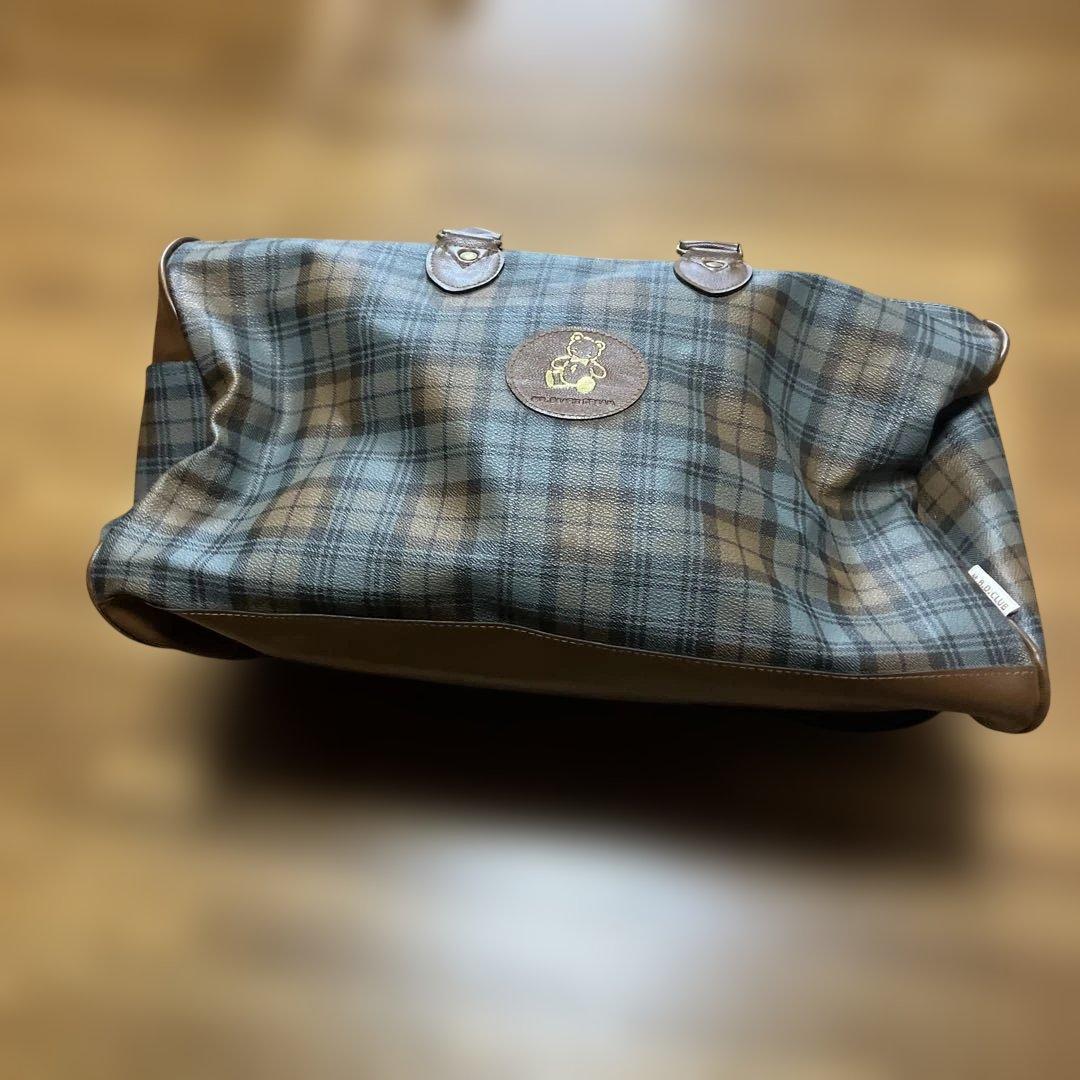 激レア！サンリオMr. Bear's Dream チェック柄ボストンバッグ