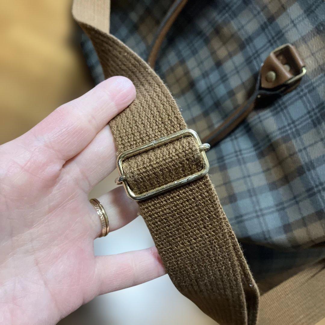 激レア！サンリオMr. Bear's Dream チェック柄ボストンバッグ