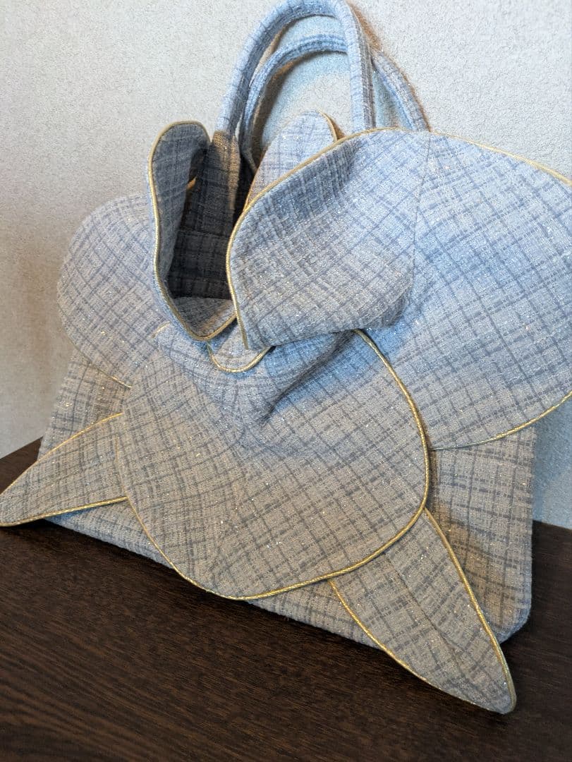 VORAVAJ BANGKOK フェアトレードバッグ アイスブルー　ft-4