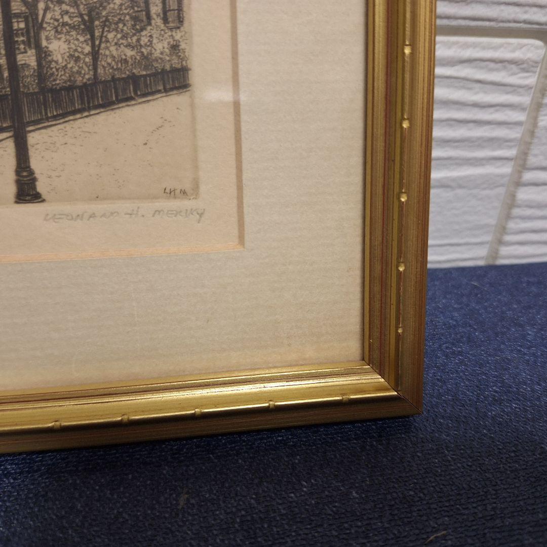 限定400枚 レオナルド・H・マースキー 銅版画　ルイバーグ・スクエア ボストン