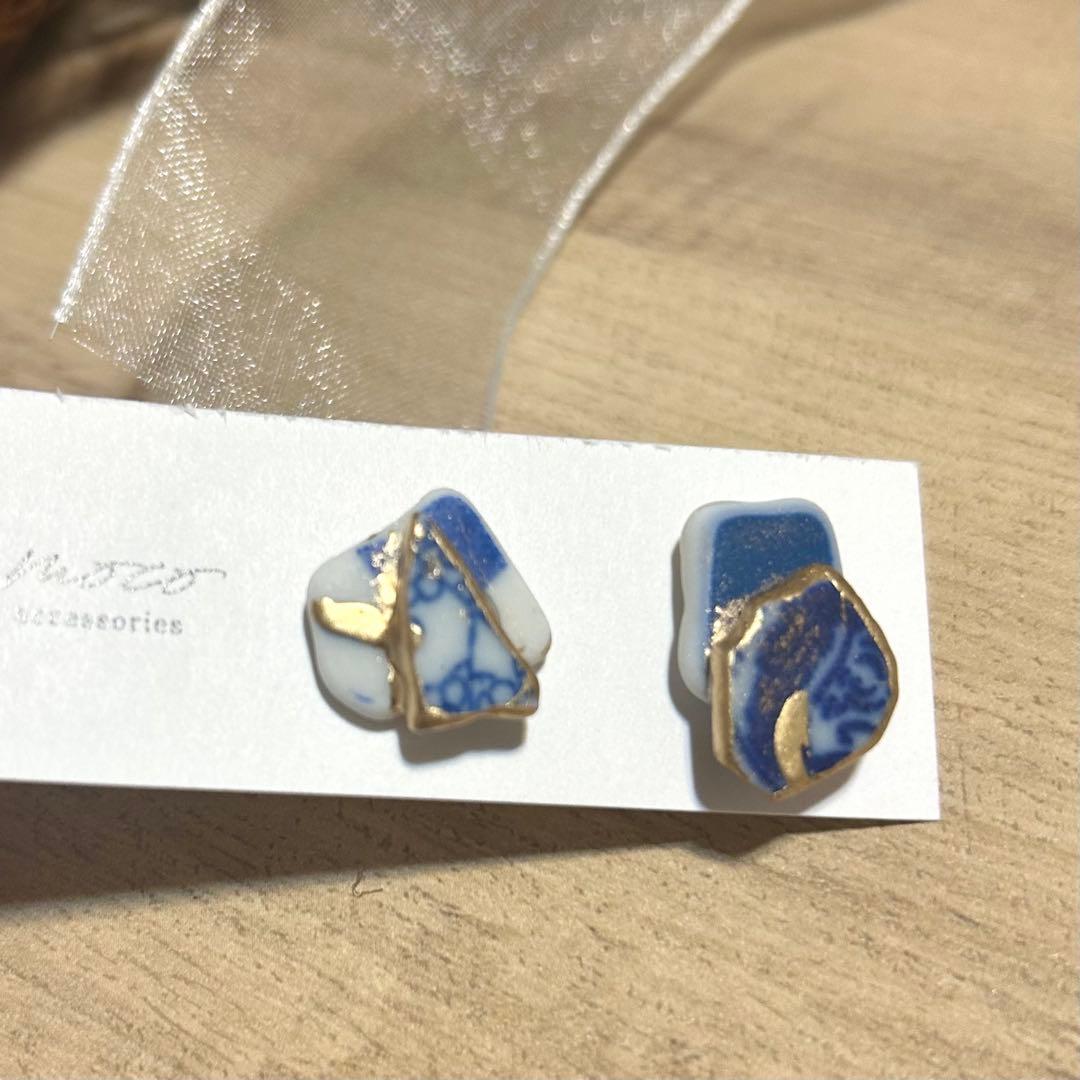 ハンドメイド金継ぎピアス⑩