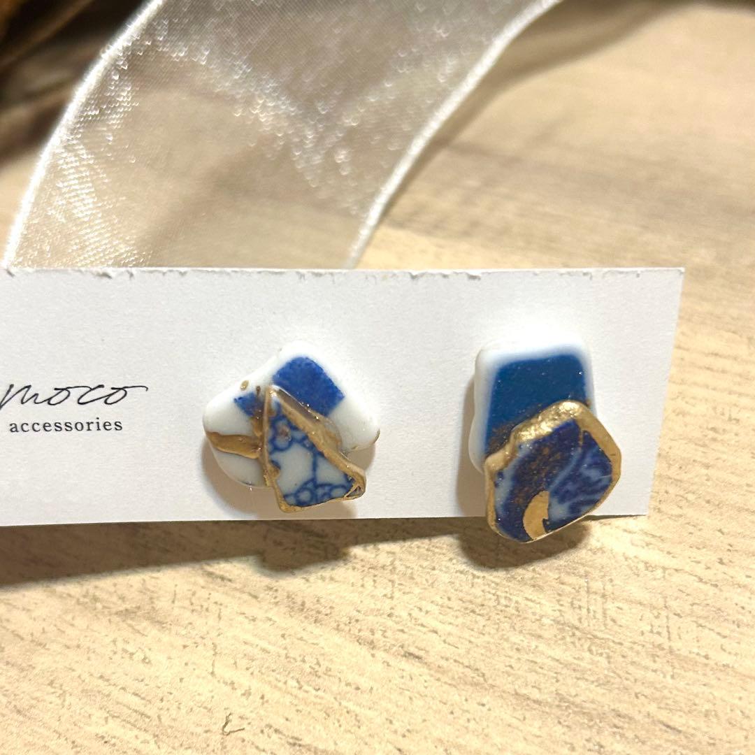 ハンドメイド金継ぎピアス⑩