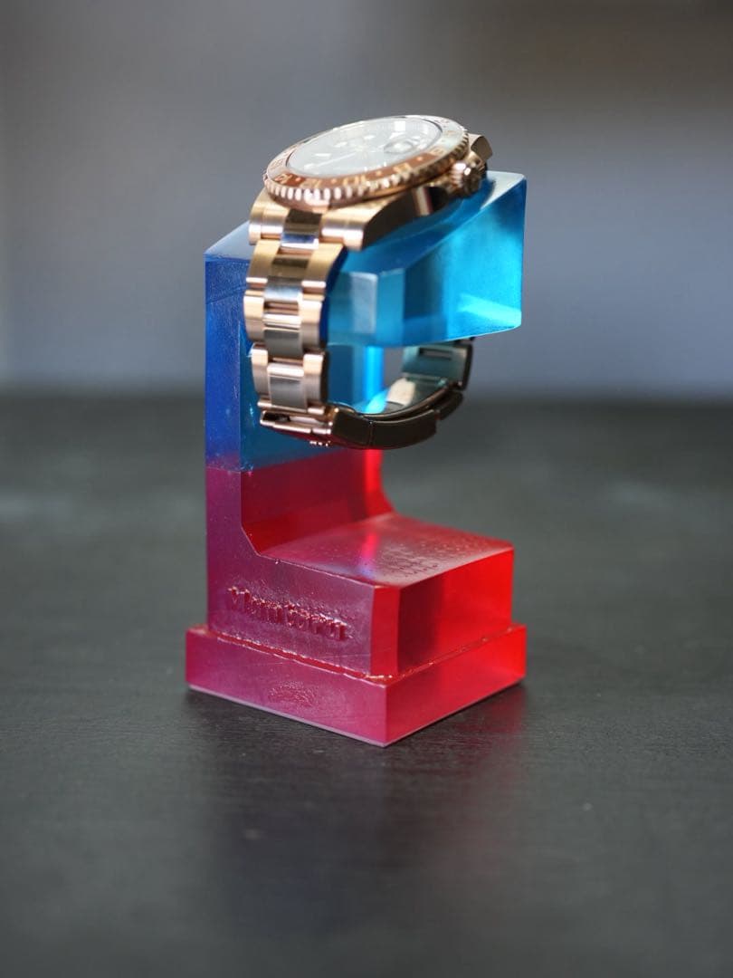 腕時計スタンド クリアレジンムントル バイカラー