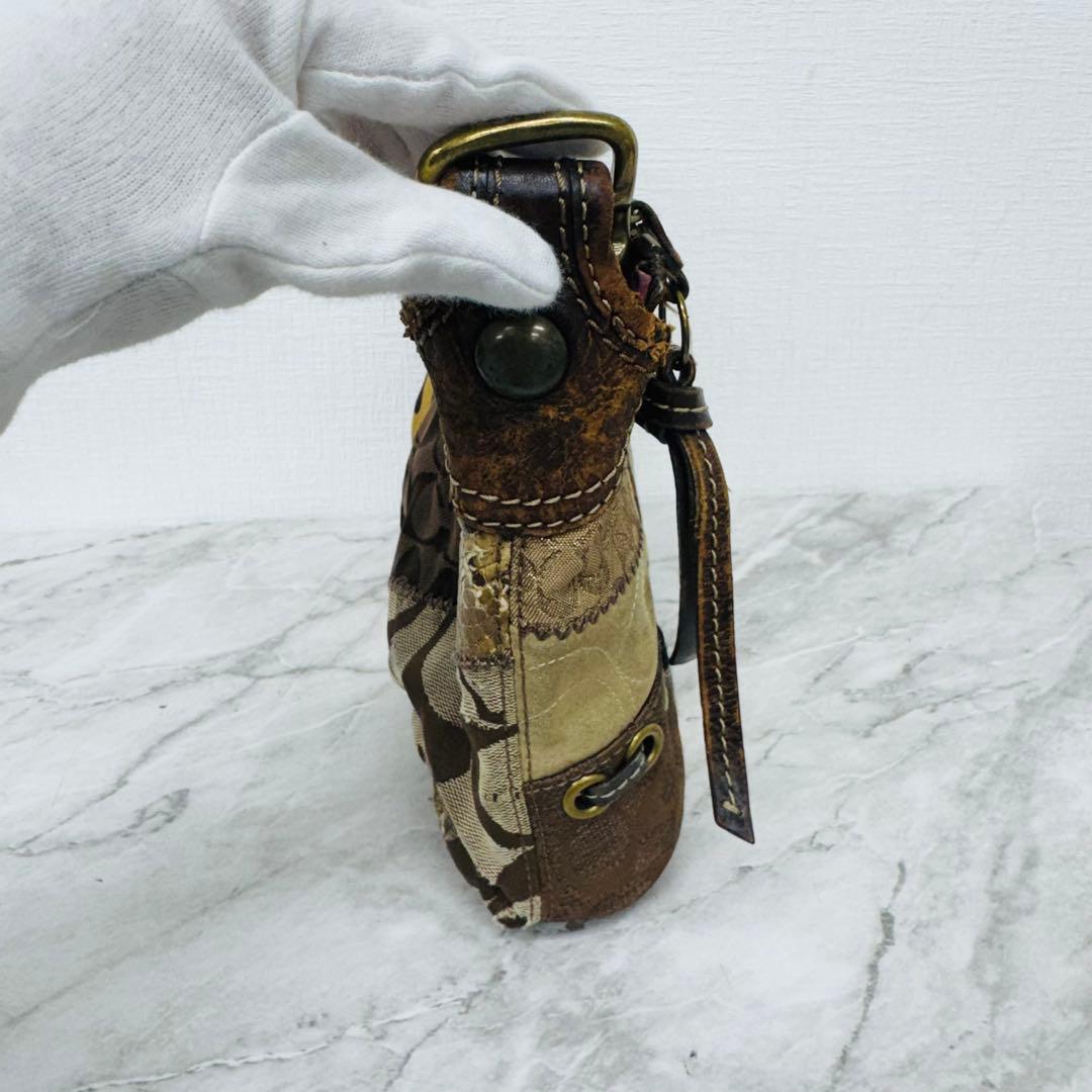 ✨COACH✨コーチ✨シグネチャー✨レオパード✨パッチワーク✨ショルダーバッグ✨