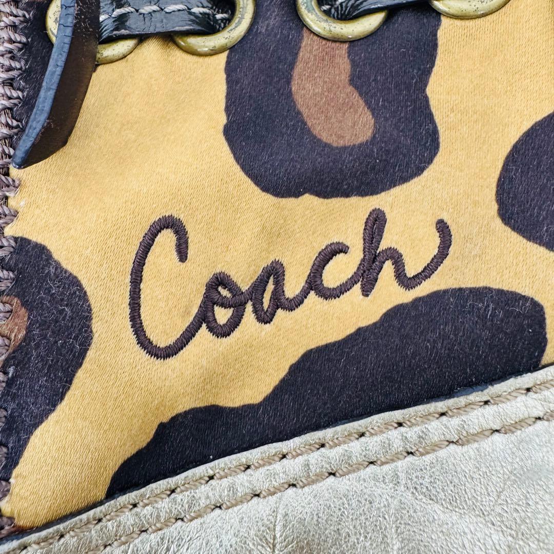 ✨COACH✨コーチ✨シグネチャー✨レオパード✨パッチワーク✨ショルダーバッグ✨
