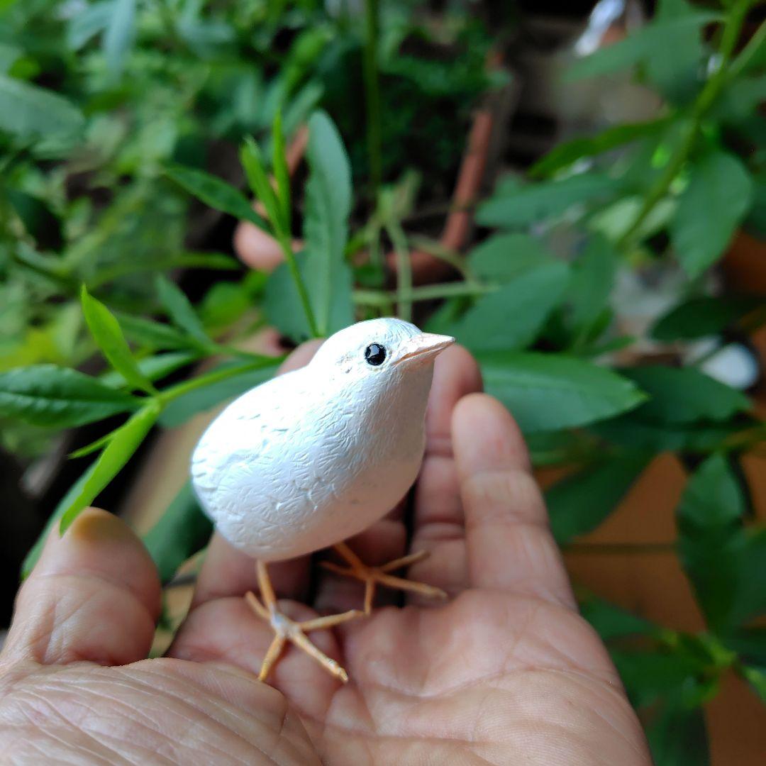 小さなバードカービング ヒメウズラ 小鳥 木彫