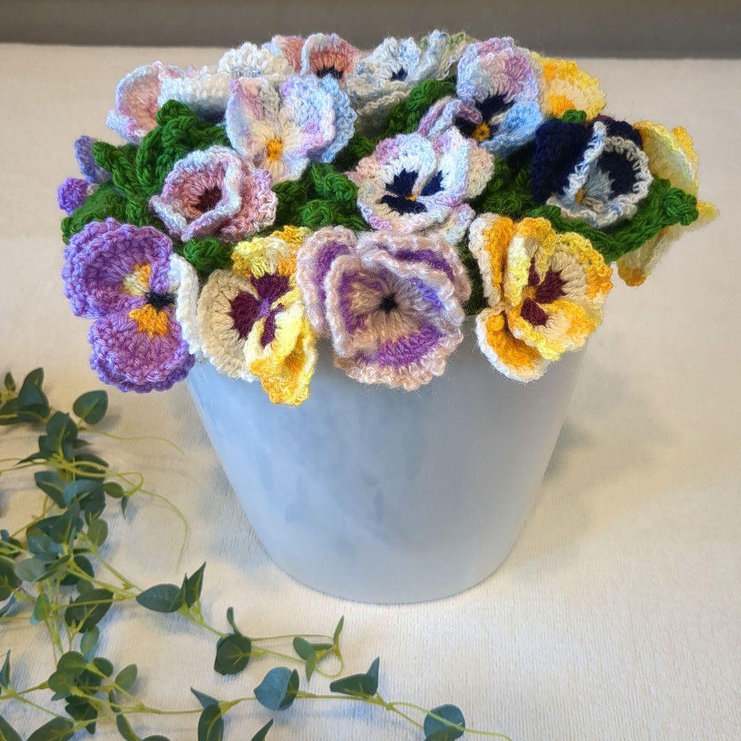 ブーケブランケット 花束ブランケット パンジー