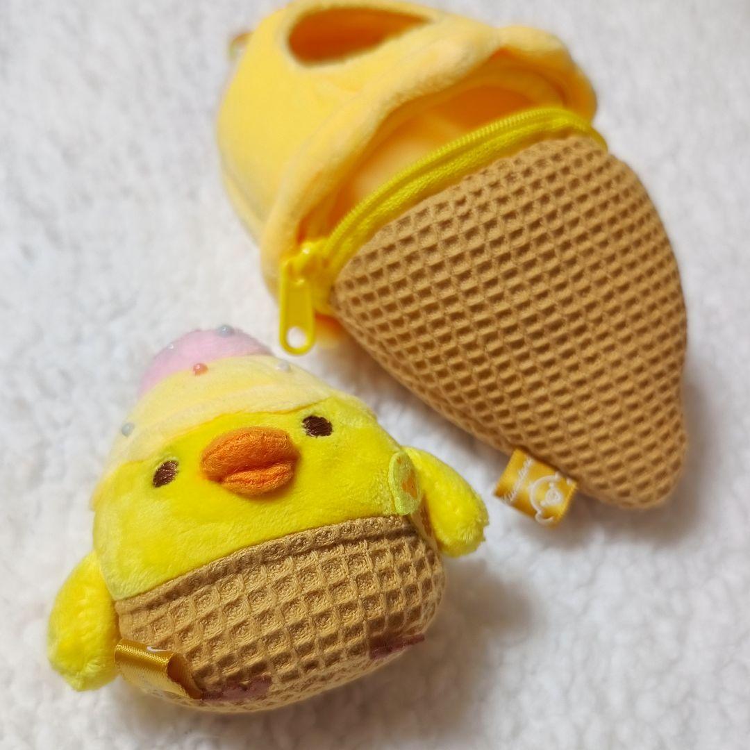 キイロイトリ ぶらさげぬいぐるみ アイスクリーム タグ付き