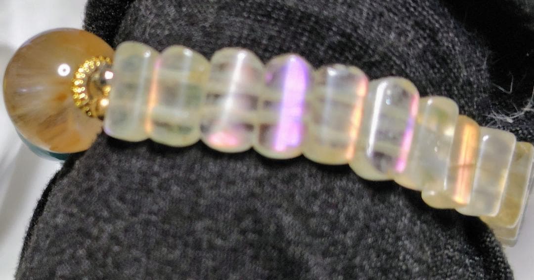 レインボーアンデシン（レインボームーンストーン）、ラリマー、チャロアイト他ブレス