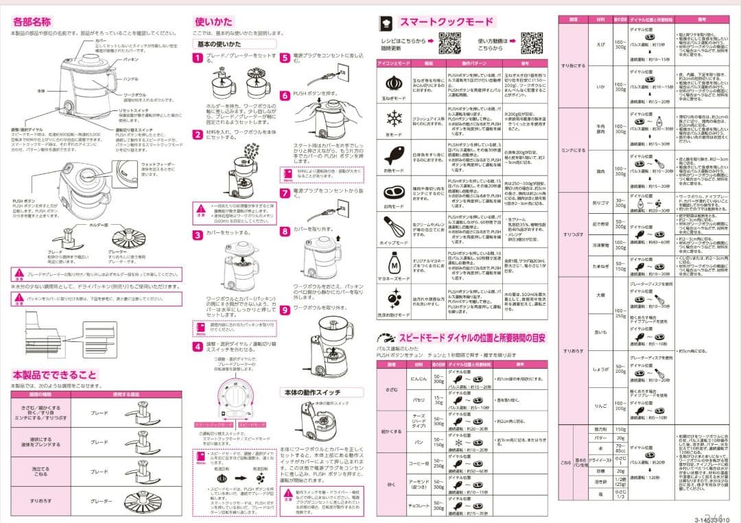 山本電気YE-MM24A-WH ホワイト MasterCut+フードプロセッサー