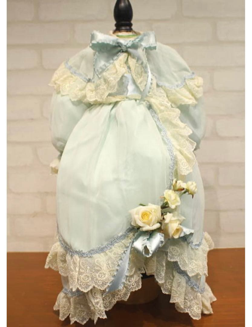 68cm前後　ドールドレス　（ペールブルー）