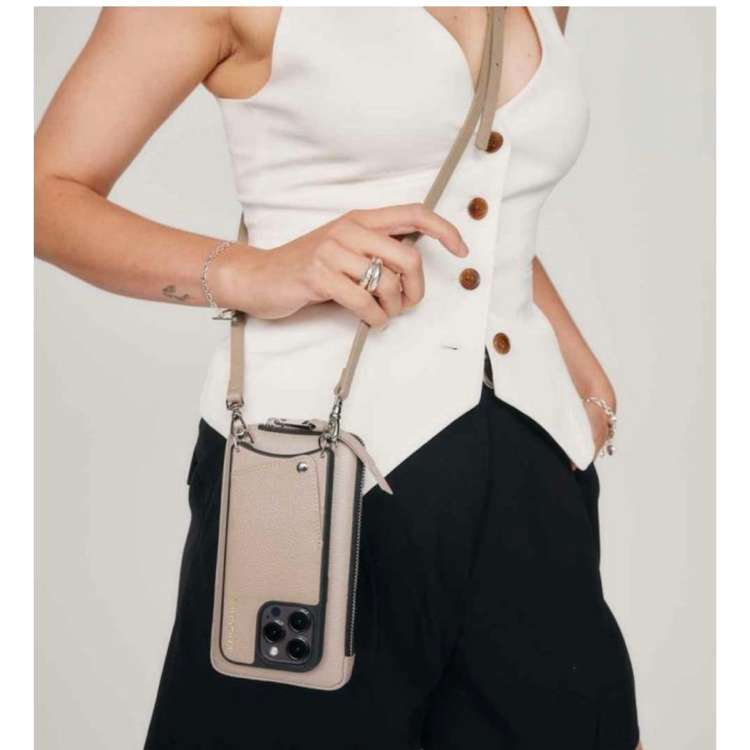 BANDOLIER スマホケース グレージュiphone15pro ポーチセット