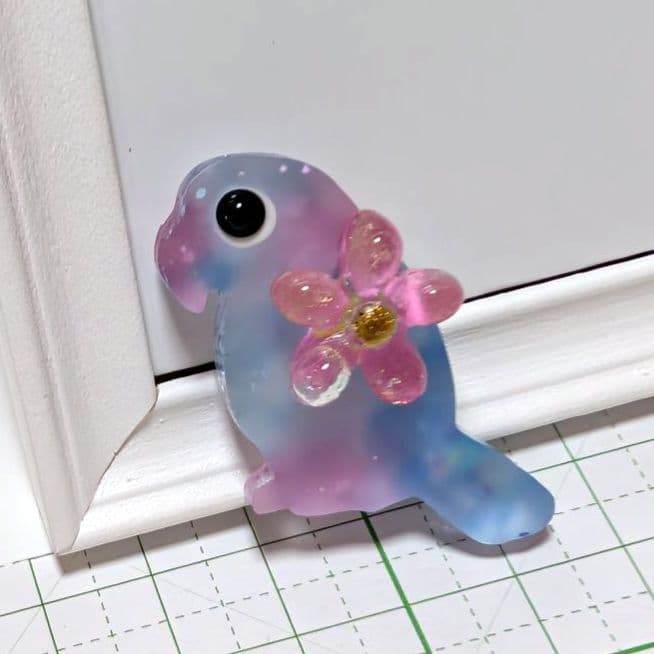 優優様　9.3 鳥(セール)レジンヘアゴム　ポップな艶消し