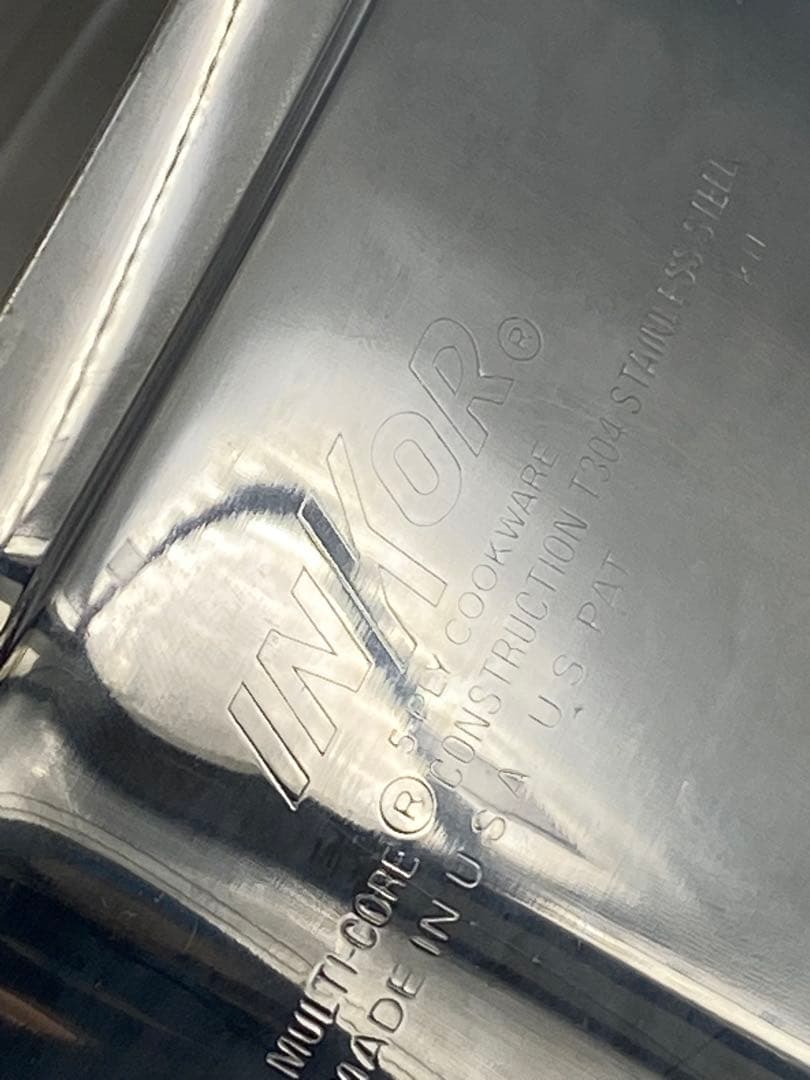 【INKOR】インコア　鍋、穴あき片手鍋スチーマー、浅型ボウル、蓋の4点セット。