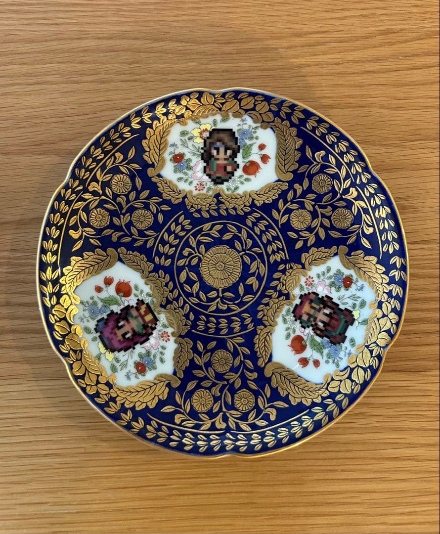 ロマンシング佐賀 ベルサイユ ケーキ皿 白 青 2個セット 新品