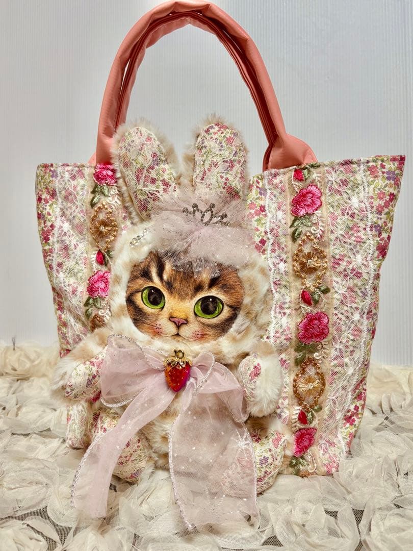 ❤️専用になります❤️コヤンイサムチョン　刺繍リボンパッチワーク トートバッグ