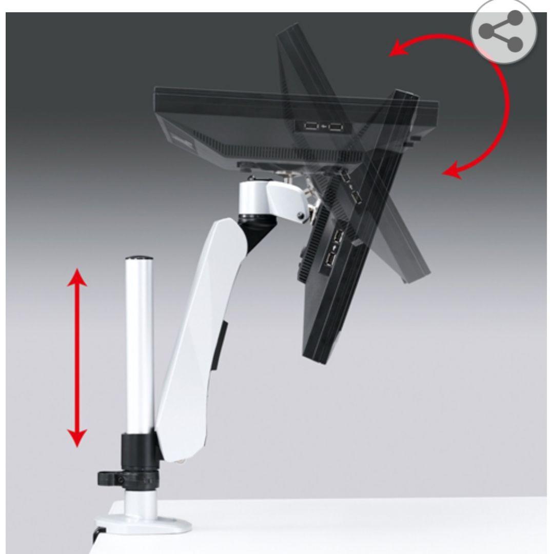 ⑦SANWA SUPPLY 水平垂直液晶モニターアーム 2面 CR-LA1007