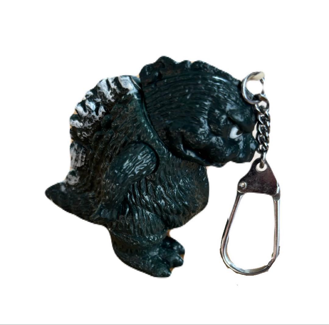 【極美品・当時物】ゴジラ 1989年 バンダイ 日本製 ミニソフビ キーホルダー