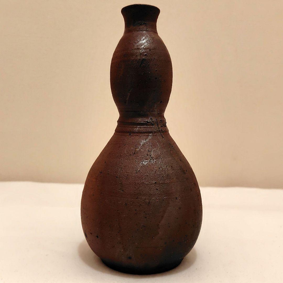 新品未使用 箱付 備前焼 花瓶 一輪挿 アンティーク 日本 現代工芸美術 和室