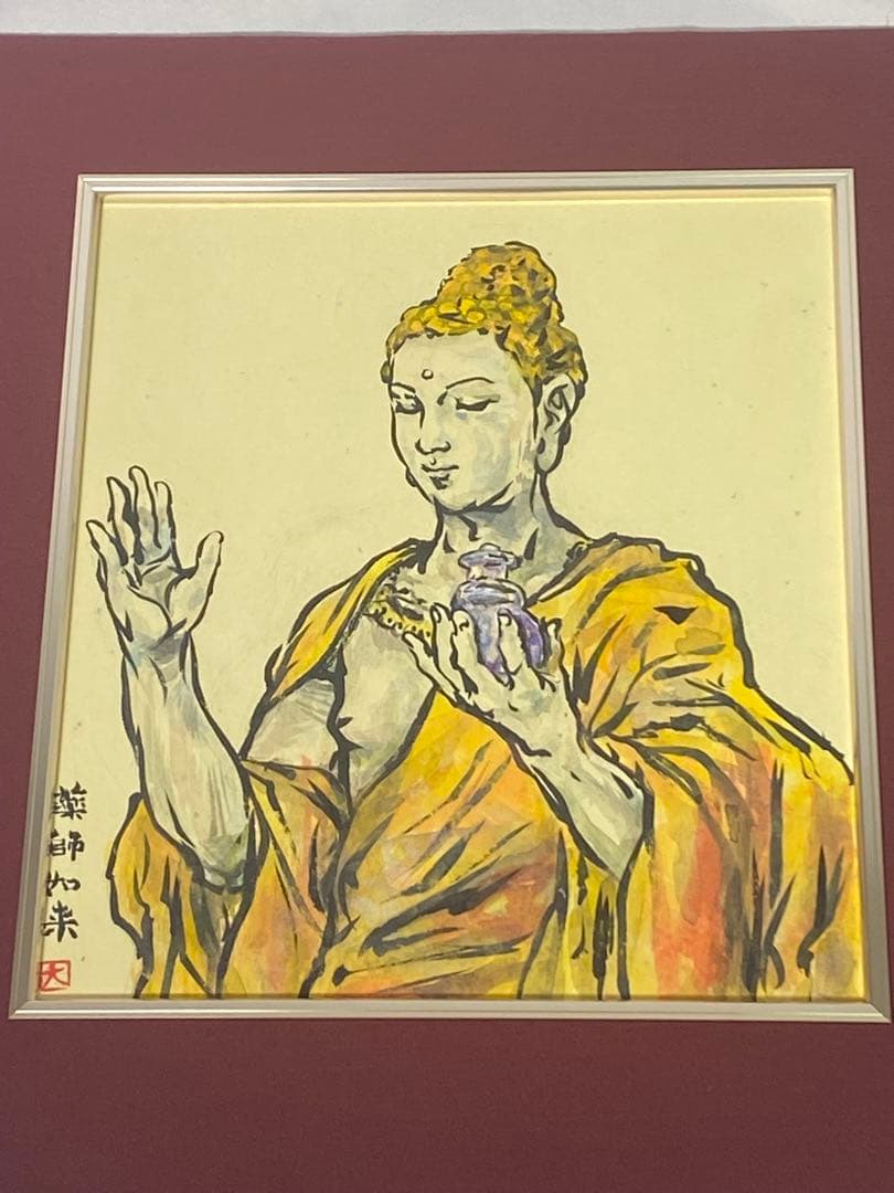 2879❣️近藤　大理　　絵画　　薬師如来　仏像