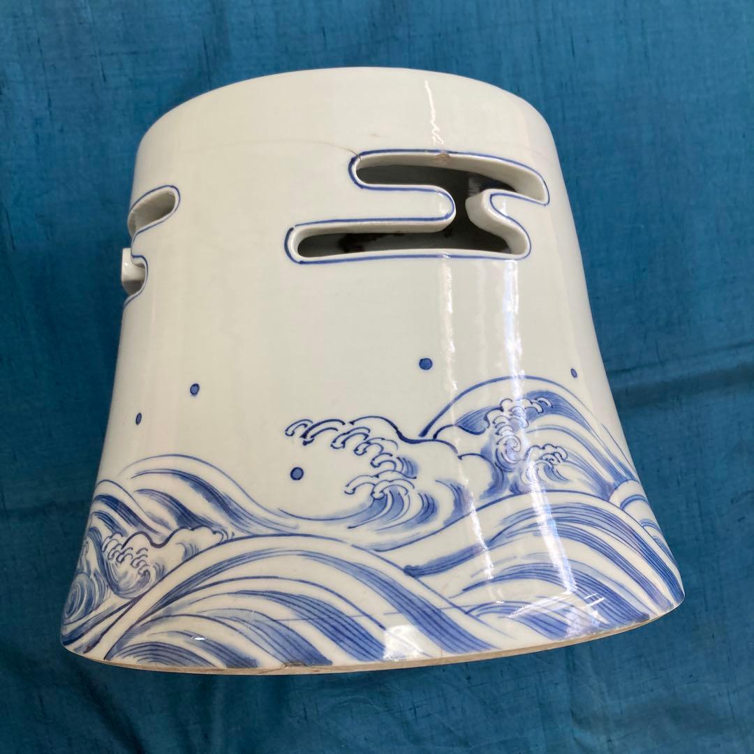 九谷 須田菁華 扇風機台 電話台 花台 飾り台 アンティーク レア