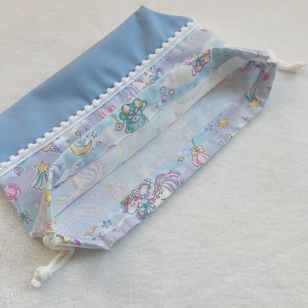 【ミワ様オーダー4点】ゆめかわ♡水色ユニコーン　サックス　入園入学4点セット