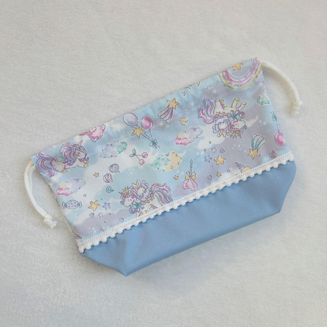 【ミワ様オーダー4点】ゆめかわ♡水色ユニコーン　サックス　入園入学4点セット